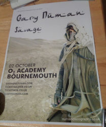 Gary Numan Venue Poster 2017 Bournemouth